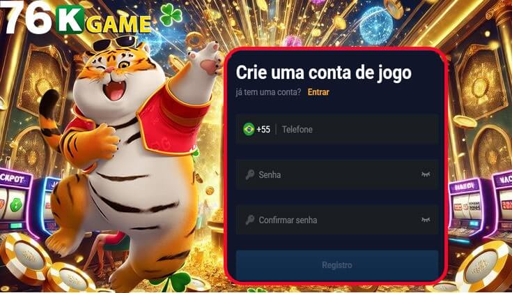 Instruções para registrar uma conta na plataforma 76k
